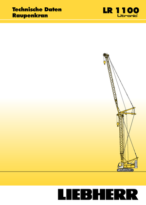 क्रॉलर क्रेन - लैटिस बूम Liebherr LR 1100