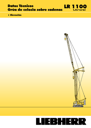 क्रॉलर क्रेन - लैटिस बूम Liebherr LR 1100