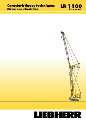 क्रॉलर क्रेन - लैटिस बूम Liebherr LR 1100