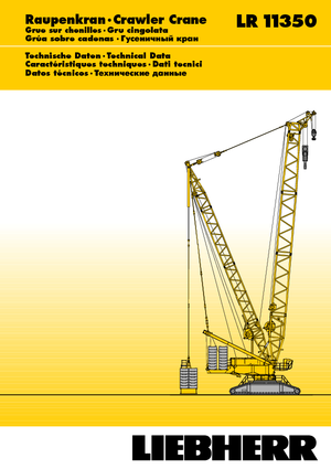 क्रॉलर क्रेन - लैटिस बूम Liebherr LR 11350