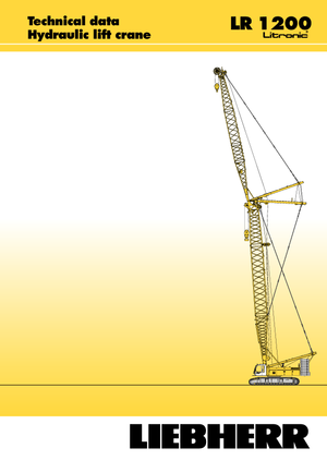 क्रॉलर क्रेन - लैटिस बूम Liebherr LR 1200