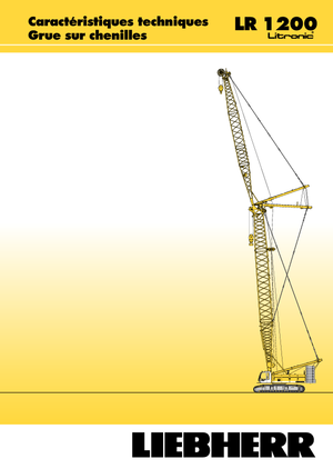क्रॉलर क्रेन - लैटिस बूम Liebherr LR 1200