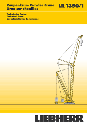क्रॉलर क्रेन - लैटिस बूम Liebherr LR 1350/1