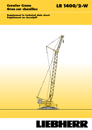 क्रॉलर क्रेन - लैटिस बूम Liebherr LR 1400/2