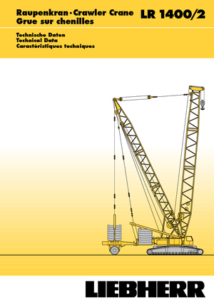 क्रॉलर क्रेन - लैटिस बूम Liebherr LR 1400/2