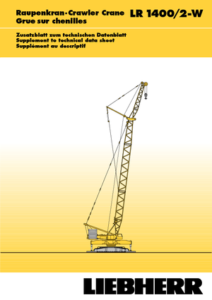 क्रॉलर क्रेन - लैटिस बूम Liebherr LR 1400/2