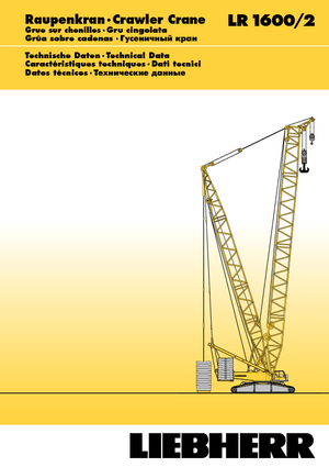 क्रॉलर क्रेन - लैटिस बूम Liebherr LR 1600/2
