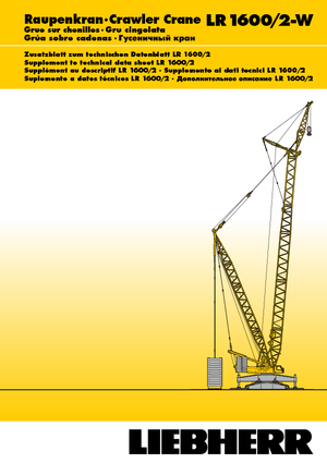 क्रॉलर क्रेन - लैटिस बूम Liebherr LR 1600/2