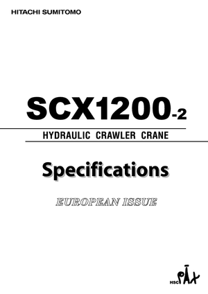 क्रॉलर क्रेन - लैटिस बूम Hitachi Sumitomo SCX 1200-2