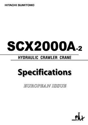 क्रॉलर क्रेन - लैटिस बूम Hitachi Sumitomo SCX 2000 A 2