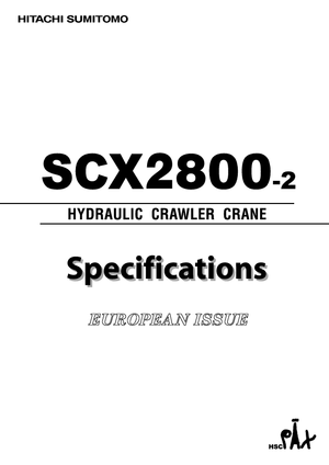 क्रॉलर क्रेन - लैटिस बूम Hitachi Sumitomo SCX 2800-2