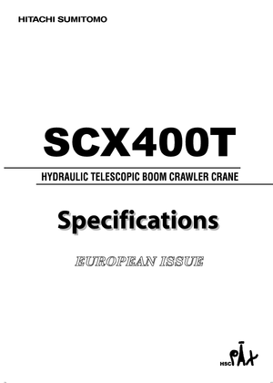 क्रॉलर क्रेन - टेलीस्कोपिक बूम Hitachi Sumitomo SCX 400 T