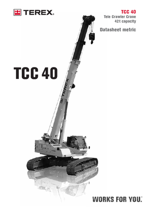 क्रॉलर क्रेन - टेलीस्कोपिक बूम Terex Bendini TCC 40