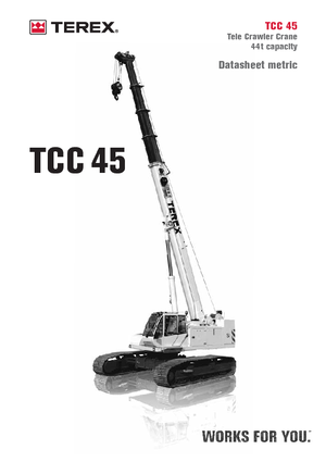 क्रॉलर क्रेन - टेलीस्कोपिक बूम Terex Bendini TCC 45