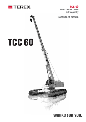 क्रॉलर क्रेन - टेलीस्कोपिक बूम Terex Bendini TCC 60