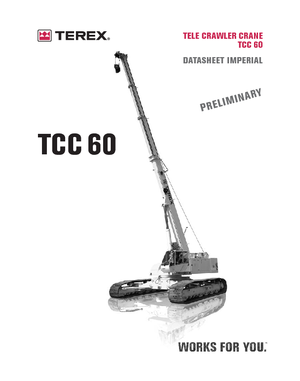 क्रॉलर क्रेन - टेलीस्कोपिक बूम Terex Bendini TCC 60