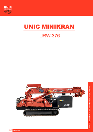 क्रॉलर क्रेन - टेलीस्कोपिक बूम UNIC URW-376