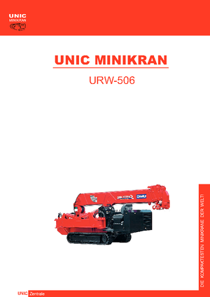 क्रॉलर क्रेन - टेलीस्कोपिक बूम UNIC URW 506