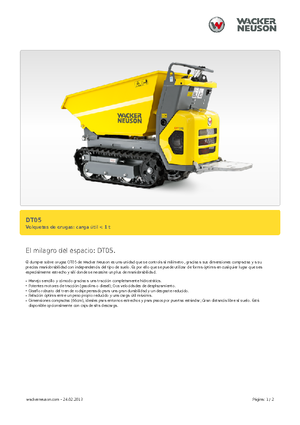 ट्रैक्ड डंपर Wacker Neuson DT05