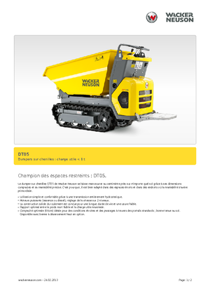 ट्रैक्ड डंपर Wacker Neuson DT05
