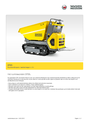 ट्रैक्ड डंपर Wacker Neuson DT05