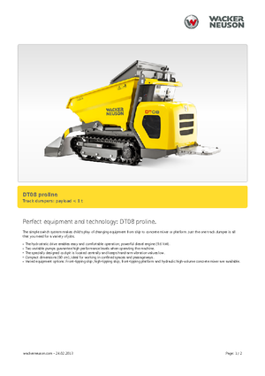 ट्रैक्ड डंपर Wacker Neuson DT 08 PL