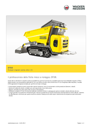 ट्रैक्ड डंपर Wacker Neuson DT08
