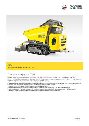 ट्रैक्ड डंपर Wacker Neuson DT08