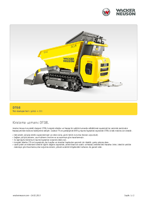 ट्रैक्ड डंपर Wacker Neuson DT08