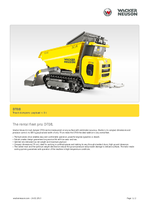 ट्रैक्ड डंपर Wacker Neuson DT08