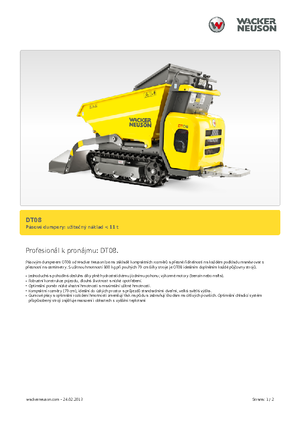 ट्रैक्ड डंपर Wacker Neuson DT08