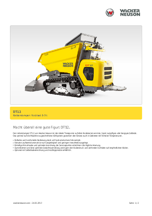 ट्रैक्ड डंपर Wacker Neuson DT12