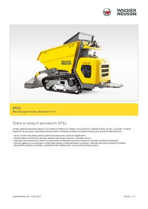 ट्रैक्ड डंपर Wacker Neuson DT12