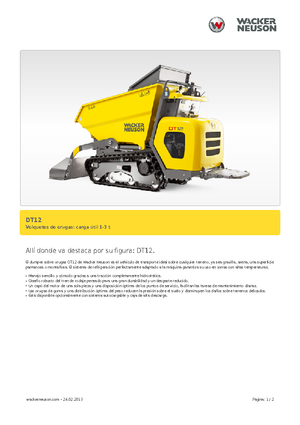 ट्रैक्ड डंपर Wacker Neuson DT12