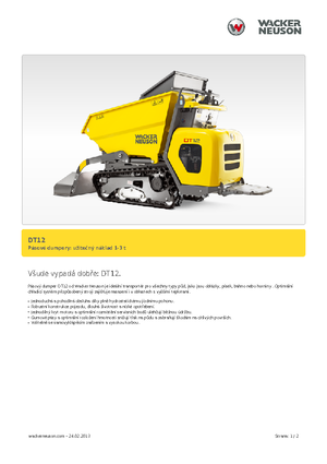 ट्रैक्ड डंपर Wacker Neuson DT12