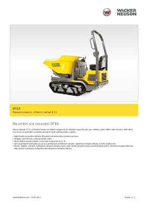 ट्रैक्ड डंपर Wacker Neuson DT15