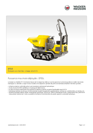 ट्रैक्ड डंपर Wacker Neuson DT15