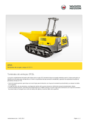 ट्रैक्ड डंपर Wacker Neuson DT25
