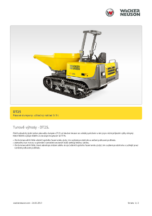 ट्रैक्ड डंपर Wacker Neuson DT25