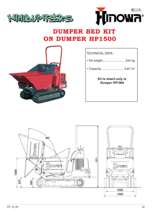 ट्रैक्ड डंपर Hinowa HP 1500