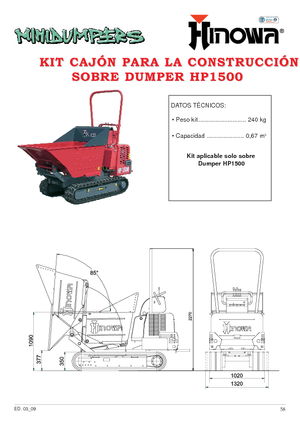 ट्रैक्ड डंपर Hinowa HP 1500