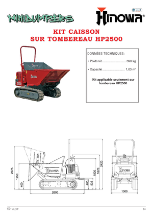 ट्रैक्ड डंपर Hinowa HP 2500
