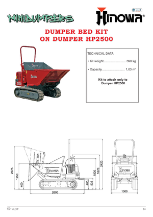 ट्रैक्ड डंपर Hinowa HP 2500