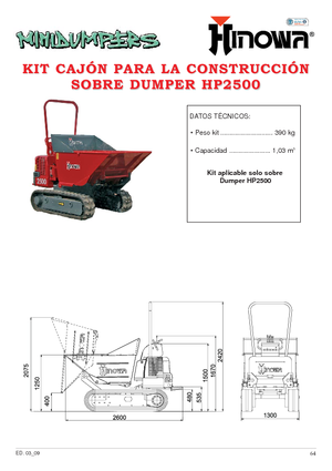 ट्रैक्ड डंपर Hinowa HP 2500
