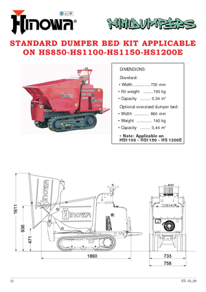 ट्रैक्ड डंपर Hinowa HS 1200 E