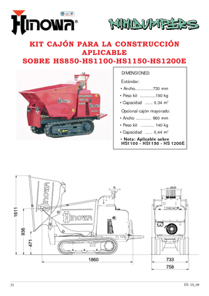 ट्रैक्ड डंपर Hinowa HS 1200 E