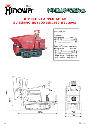 ट्रैक्ड डंपर Hinowa HS 1200 E