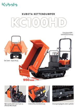 ट्रैक्ड डंपर Kubota KC 100 HD