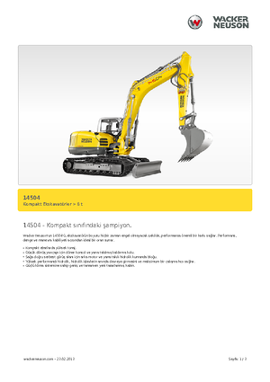 क्रॉलर एक्सकेवेटर Wacker Neuson 14504