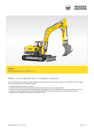 क्रॉलर एक्सकेवेटर Wacker Neuson 14504